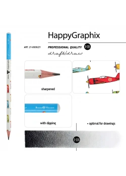 Bruno Visconti Happy Graphıx Üçgen Kurşun Kalem Uçak 21-0030/21