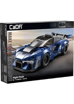 Cada Gece Flaşı Spor Araba 4cm x 15,2cm 162 Parça Blok Oyuncak