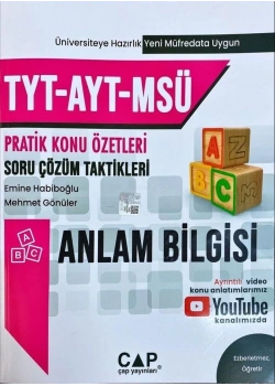 Çap Tyt Ayt Msü Anlam Bilgisi Pratik Konu Özetleri
