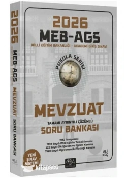 CBA 2026 MEB AGS MEVZUAT ÇÖZÜMLÜ SRU BANKASI CBA YAYIN