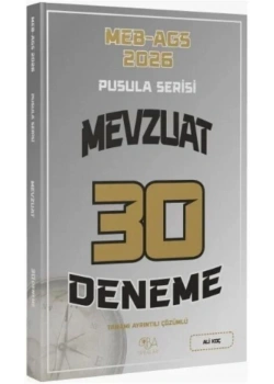 CBA 2026 MEB AGS PUSULA SERİSİ MEVZUAT 30 DENEME ÇÖZÜMLÜ