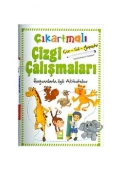 Çıkartmalı Çizgi Çalışmaları Hayvanlar Ema