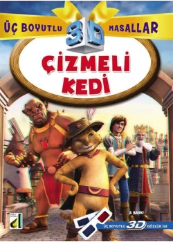 Çizmeli Kedi Üç Boyutlu 3 D Gözlük Hediyeli Damla
