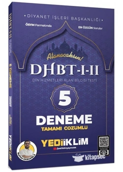 DHBT 1-2 DİN HİZMETLER 5 ÇÖZÜMLÜ DENEME YEDİİKLİM