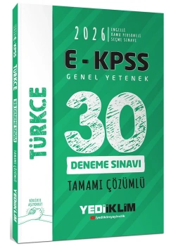 E-Kpss 2026 Gy Türkçe 30 çözümlü Deneme Yediiklim