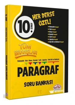 EDİTÖR 10.SINIF TÜM BRANŞLAR PARAGRAF SORU BANKASI