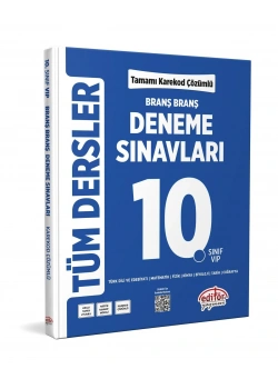 Editör 10.Sınıf Tüm Dersler Branş Branş Deneme Sınavları Karekod Çözümlü