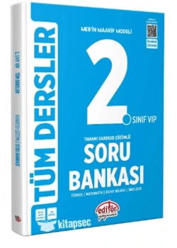 EDİTÖR 2.SINIF VIP TÜM DERSLER SORU BANKASI KAREKOD ÇÖZÜMLÜ