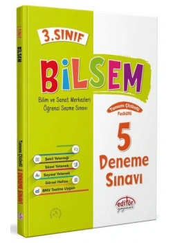 Editör 3.Sınıf Bilsem Çözümlü 5 Deneme Sınavı