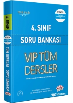 Editör 4.Sınıf Vip Tüm Dersler Soru Bankası