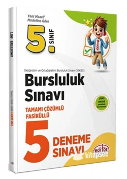 Editör 5.Sınıf Bursluluk Sınavı 5 Çözümlü Deneme