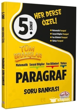 EDİTÖR 5.SINIF TÜM BRANŞLAR PARAGRAF SORU BANKASI