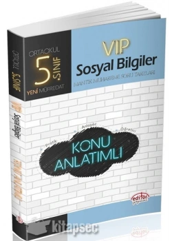 EDİTÖR 5.SINIF VİP SOSYAL BİLGİLER KONU ANLATIMLI