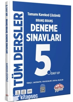 EDİTÖR 5.SINIF VIP TÜM DERSLER BRANŞ DENEME SINAVLARI