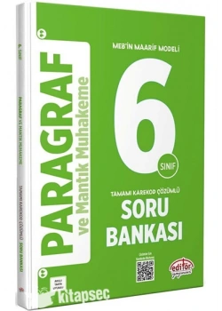 Editör 6.Sınıf Paragraf Ve Mantık Karekod Çözümlü Soru Bankası