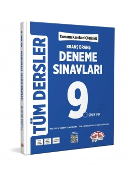 Editör 9.Sınıf Tüm Dersler Branş Branş Deneme Sınavları Karekod Çözümlü