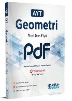 Eğitim Vadisi Ayt Geometri Planlı Ders Föyü