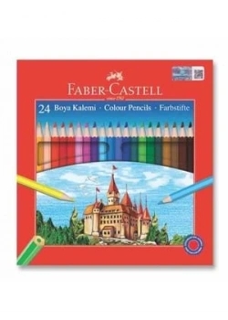 Faber 24 Renk Karton Kutu Tam Boy Kuru Boya Kalemi 5171116324
