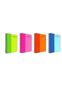 Faber Bi Color Spiralli Pp Kapak Kareli Defter 80 Yp. 5075000128