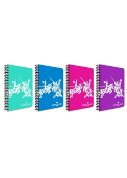 Faber Castell Defter Knights Canlı Pp Kapak Spiralli 120 Yaprak Çizgili 5075000467000