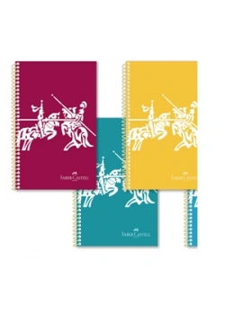 Faber Castell Defter Knights Canlı Pp Kapak Spiralli 140 Yaprak Kareli 5075000470000