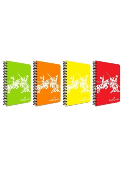 Faber Castell Defter Knights Neon Pp Kapak Spiralli 120 Yaprak Kareli 5075000458000