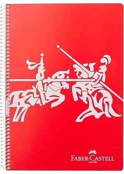 Faber Castell Defter Knights Pp Kapak Canlı Spiralli 100 Yaprak Kareli 5075000465000