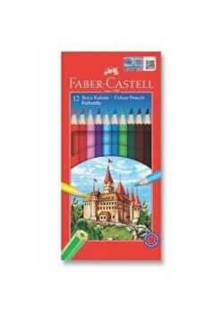 Faber Kuru Boya Kalemi 12 Renk Tam Boy Karton Kutu 5171116312