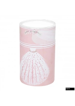 Gelin Model Silindir Kutu (17x10x32) - Pembe