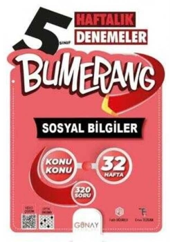 Günay 5.Sınıf Sosyal Bilgiler 32 Haftalık Denemeler Bumerang