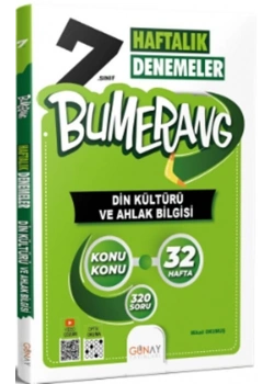 Günay 7.Sınıf Din Kültürü Haftalık Denemeler