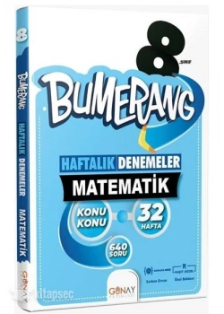 Günay 8.Sınıf Matematik 32 Haftalık Denemeler Bumerang