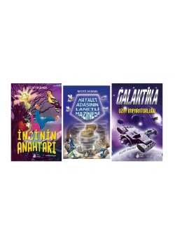 Hayalet Adası + Galaktika + İncinin Anahtarı Necati Akbaba Seti 3 Kitap Ciltli Damla