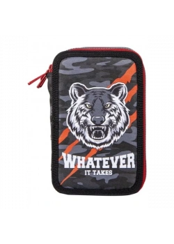 HOALAA 3 GÖZLÜ KALEM ÇANTASI TİGER ATLAS