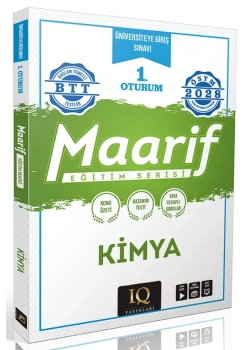 Iq Üniversiteye Giriş Sınavı 1.Oturum Kimya Maarif Eğitim Serisi