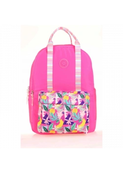 KAUKKO DOUBLE STRIPE SIRT ÇANTASI (PINK) K1762 KARINCA ÇANTA