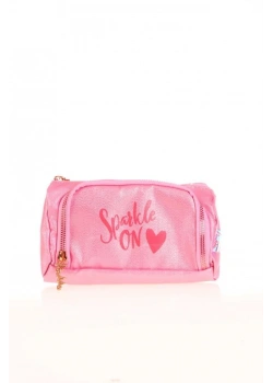 KAUKKO SPARKLE PLUMP KALEM ÇANTASI (TROPICAL PEMBE) K2554 KARINCA ÇANTA