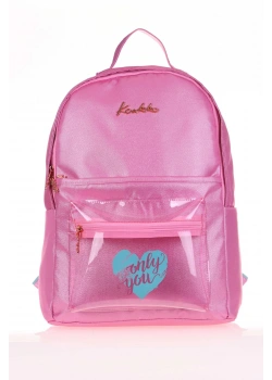 KAUKKO SPARKLE SIRT ÇANTASI TRANSPARAN PEMBE K1572 KARINCA ÇANTA