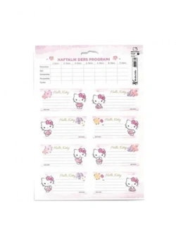 Keskin COLOR Hello kıtty and friens Ders Programlı 3Lü Etiket 220130-13