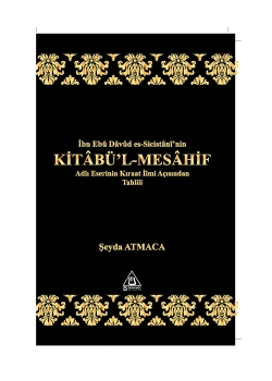 Kitabül Mesahif İn Kıraat İlmi Açısından Tahlili Şeyda Atmaca Üniversite Yayınları
