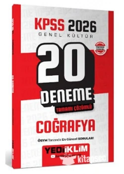 KPSS 2026 GK COĞRAFYA 20 ÇÖZÜMLÜ DENEME YEDİİKLİM