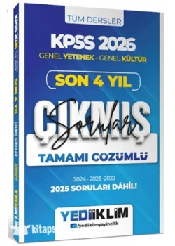 KPSS 2026 GK GY SON 4 YIL ÇIKMIŞ SORULAR YEDİİKLİM