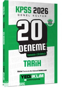 KPSS 2026 GK TARİH ÇÖZÜMLÜ DENEME YEDİİKLİM