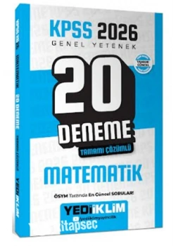KPSS 2026 GY MATEMATİK ÇÖZÜMLÜ 20 DENEME YEDİİKLİM