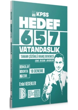 Kpss 2026 Lisans Önlisans Ortaöğretim 657 Vatandaşlık 18 Deneme Benim hocam