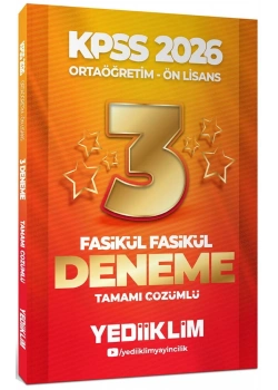 Kpss 2026 Ortaöğretim Önlisans 3 Çözümlü Deneme Yediiklim