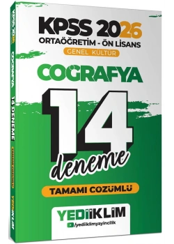 Kpss 2026 Ortaöğretim Önlisans Gk Coğrafya 14 Çözümlü Deneme Yediiklim