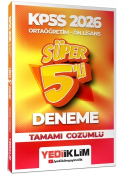 Kpss 2026 Ortaöğretim Önlisans Süper 5 li Deneme Yediiklim