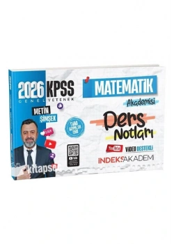 KPSS GY MATEMATİK AKADEMİSİ DERS NOTLARI METİN ŞİMŞEK İNDEKS AKADEMİ