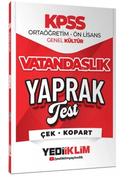 Kpss Ortaöğretim Önlisans Gk Vatandaşlık Yaprak Test Yediiklim